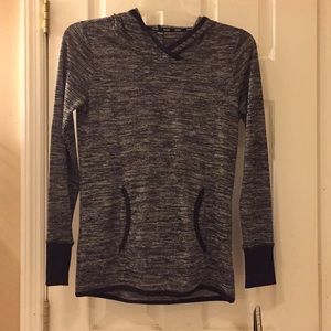 Black hooded sweatshirt